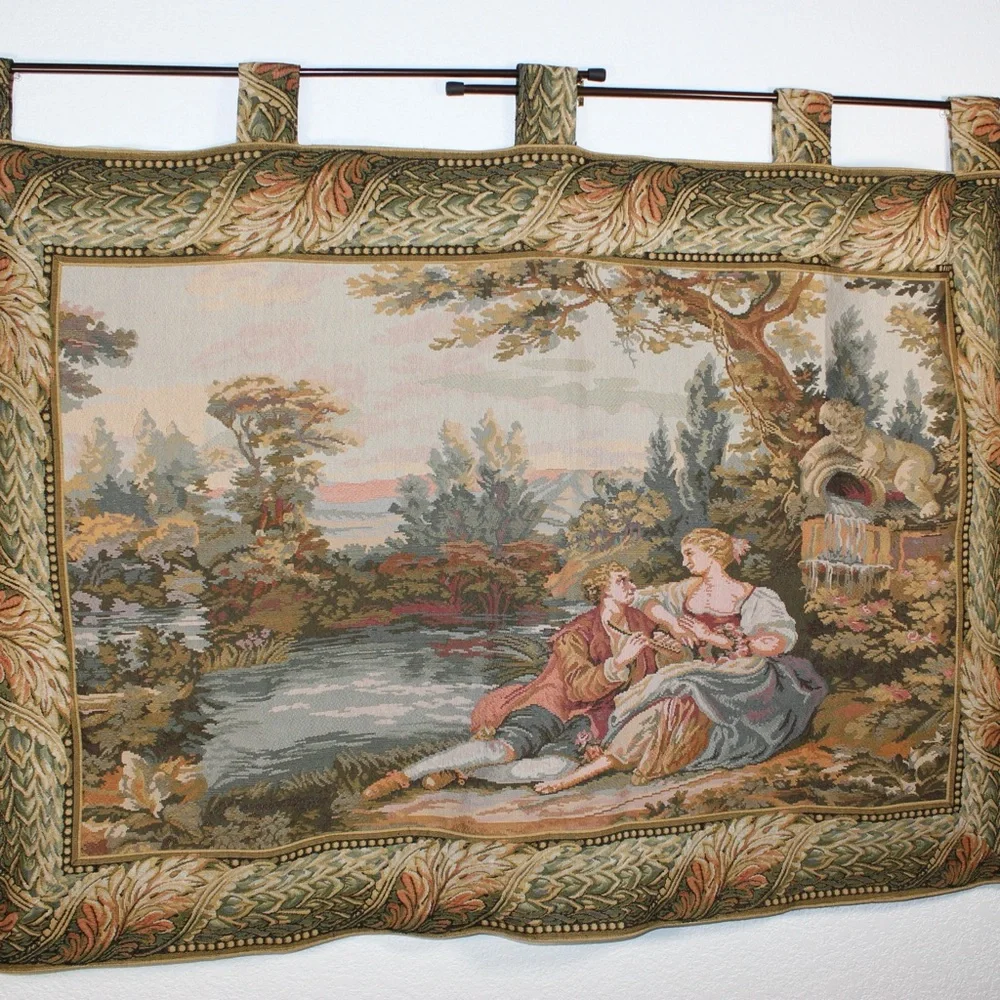 Vintage French Tapestry Medieval Romantic Home Décor/Wall Hanging